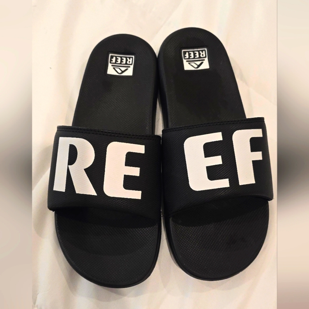 Reef Black Slide Sandals MENS